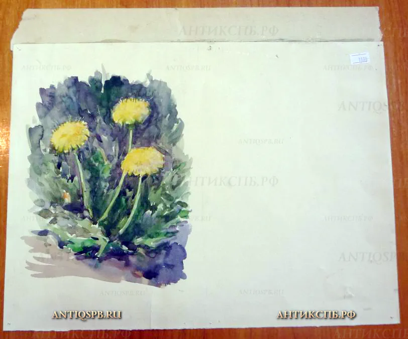 Рисунок "У реки". Художник: Майков Е.И. №1103 [Цена: 2100 руб.]