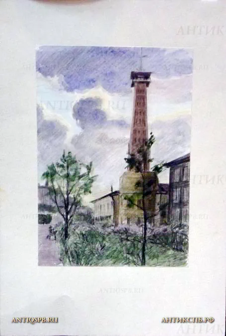 Рисунок "Башня". Художник: Майков Е.И. №1123 [Цена: 3300 руб.]