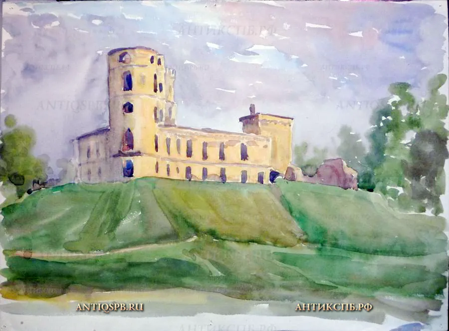 Рисунок "Павловск. Башня". Художник: Майков Е.И. №1126 [Цена: 2500 руб.]