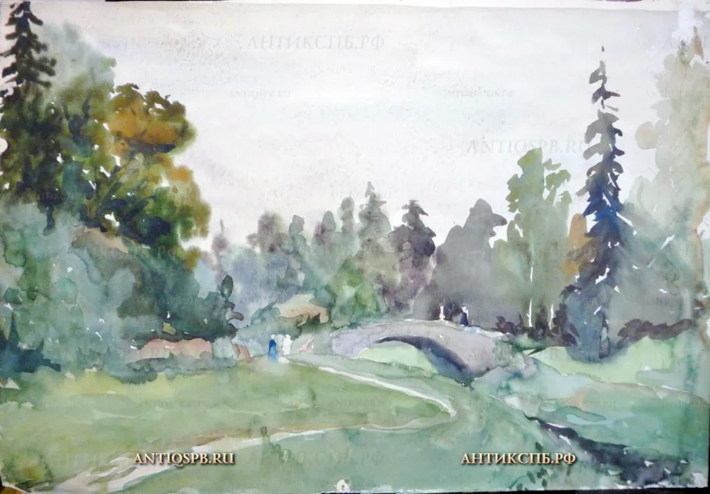 Рисунок "Мост". Художник: Майков Е.И. №1130 [Цена: 2000 руб.]