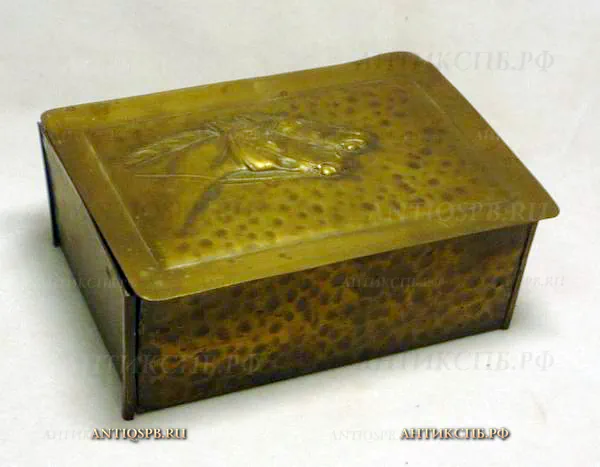 Сигарная коробка старинная "Лошади". Нач. ХХ века. Европа. №13054