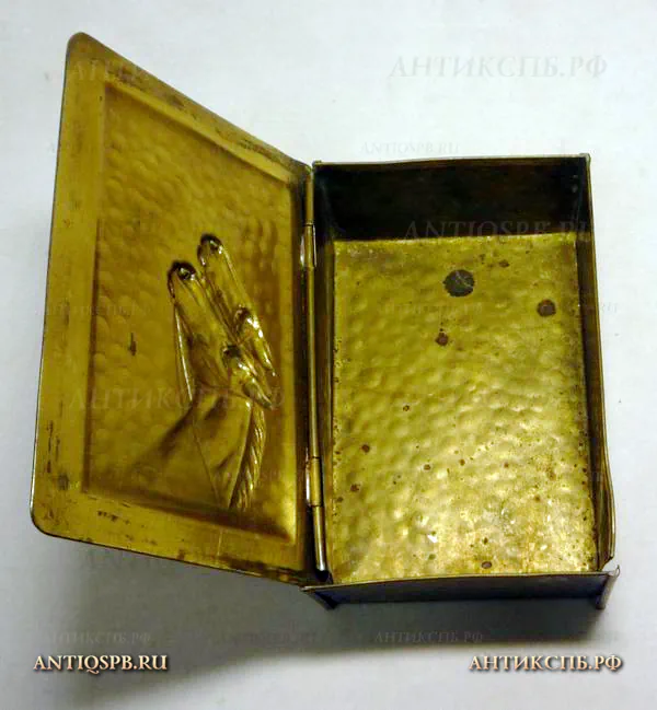 Сигарная коробка старинная "Лошади". Нач. ХХ века. Европа. №13054