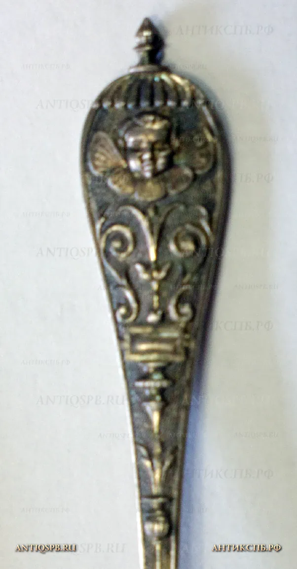 Ложки кофейные старинные "Путти". Европа. Нач. ХХ века. №13470