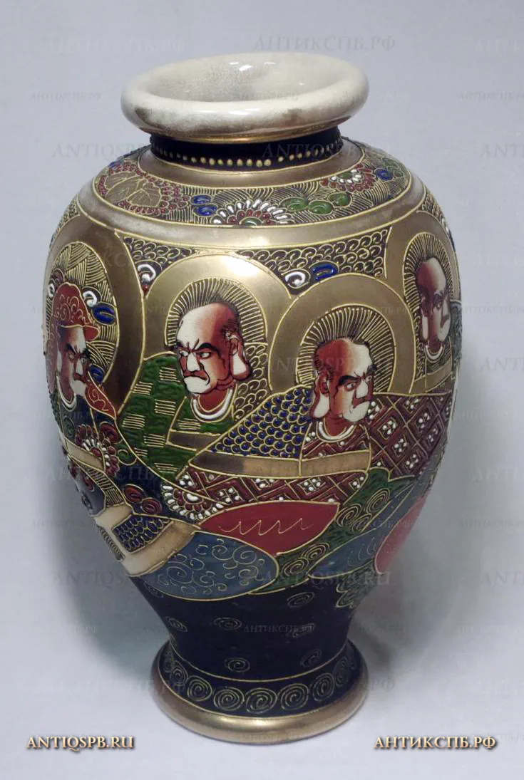 Ваза фаянсовая в японском стиле. Сер. ХХ века. Япония. №16602