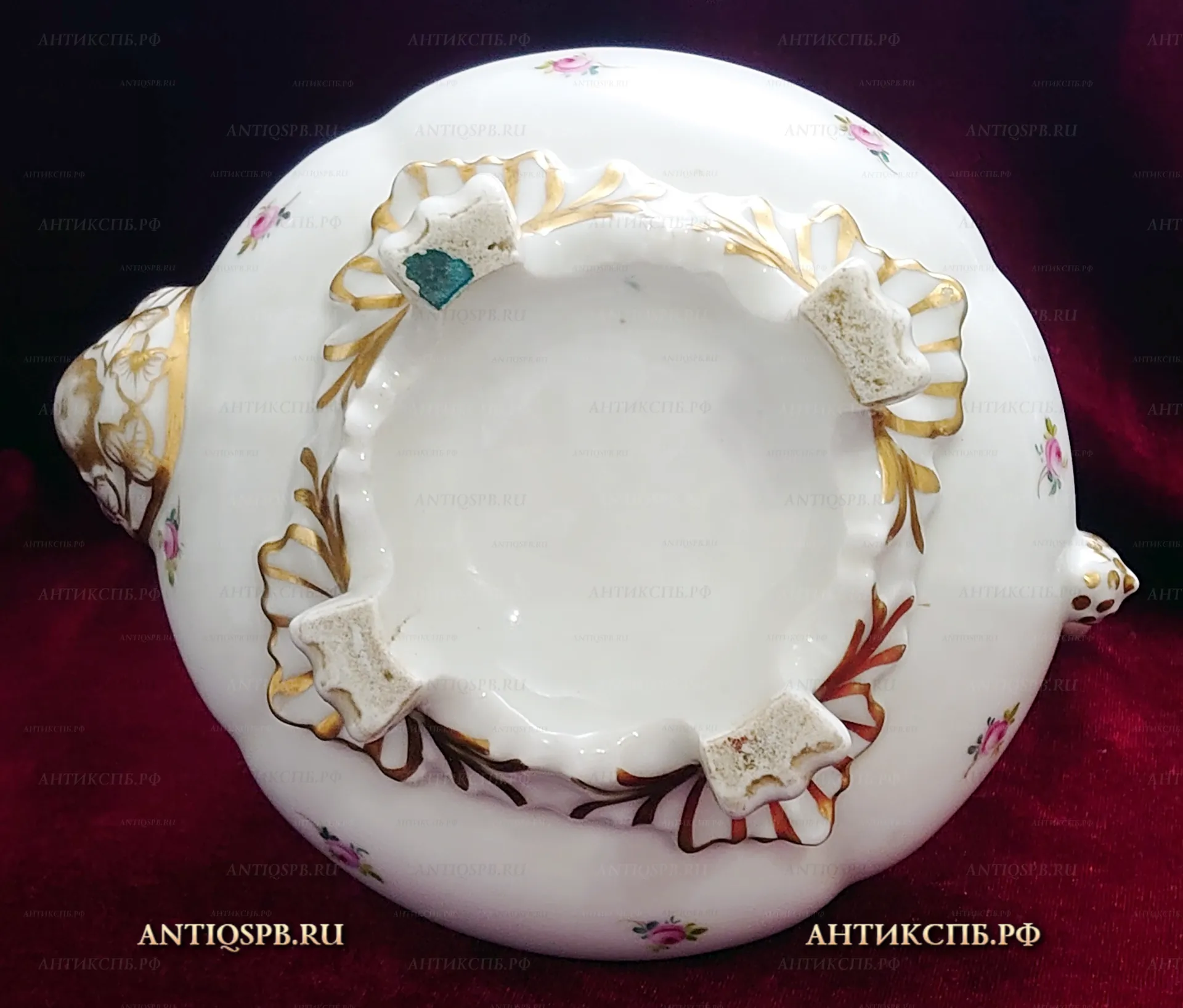 Чайник заварочный фарфоровый антикварный. ХIХ век. Европа. №17083