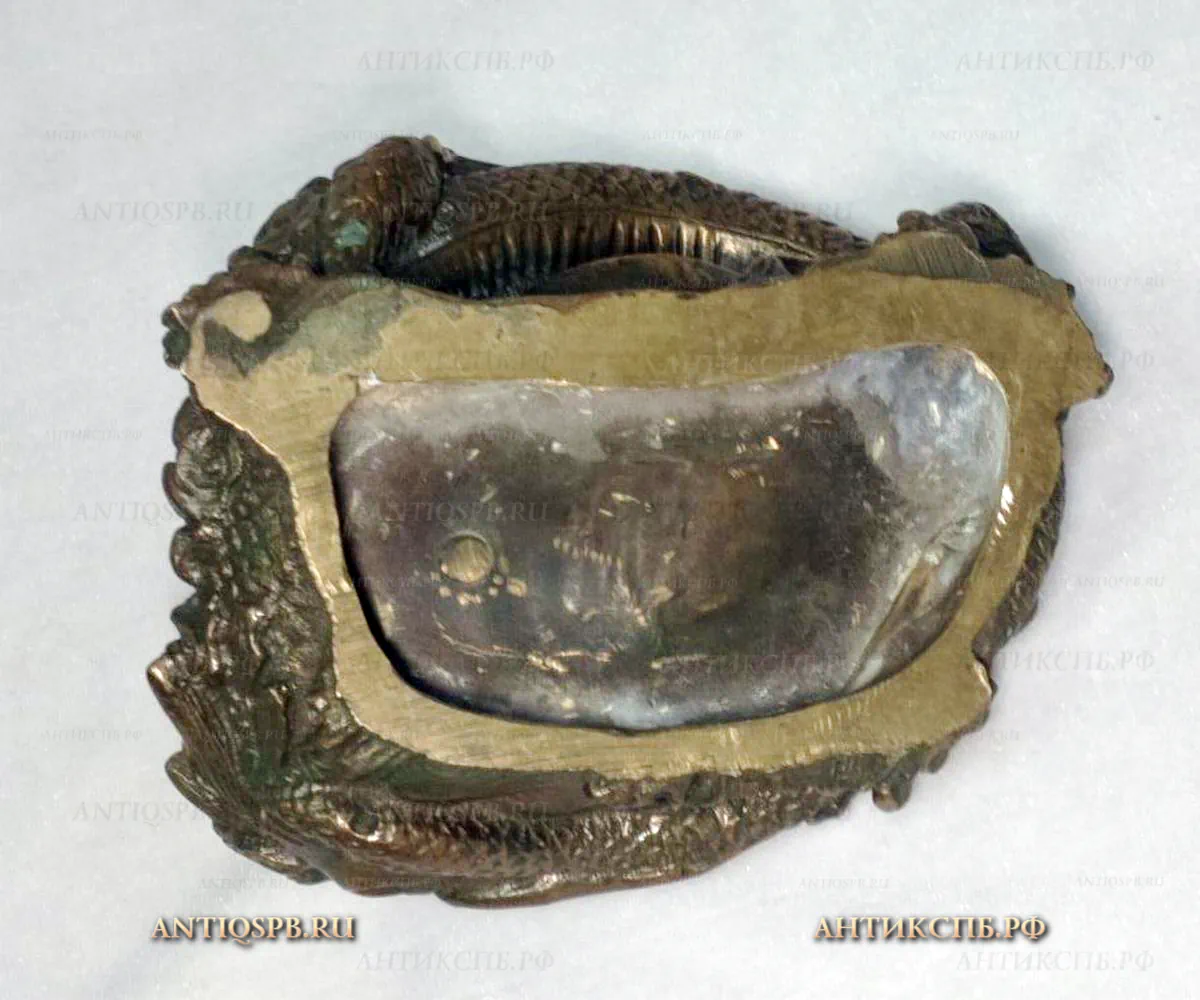 Пепельница бронзовая "Дракон". Китай. Сер. ХХ века. №17130
