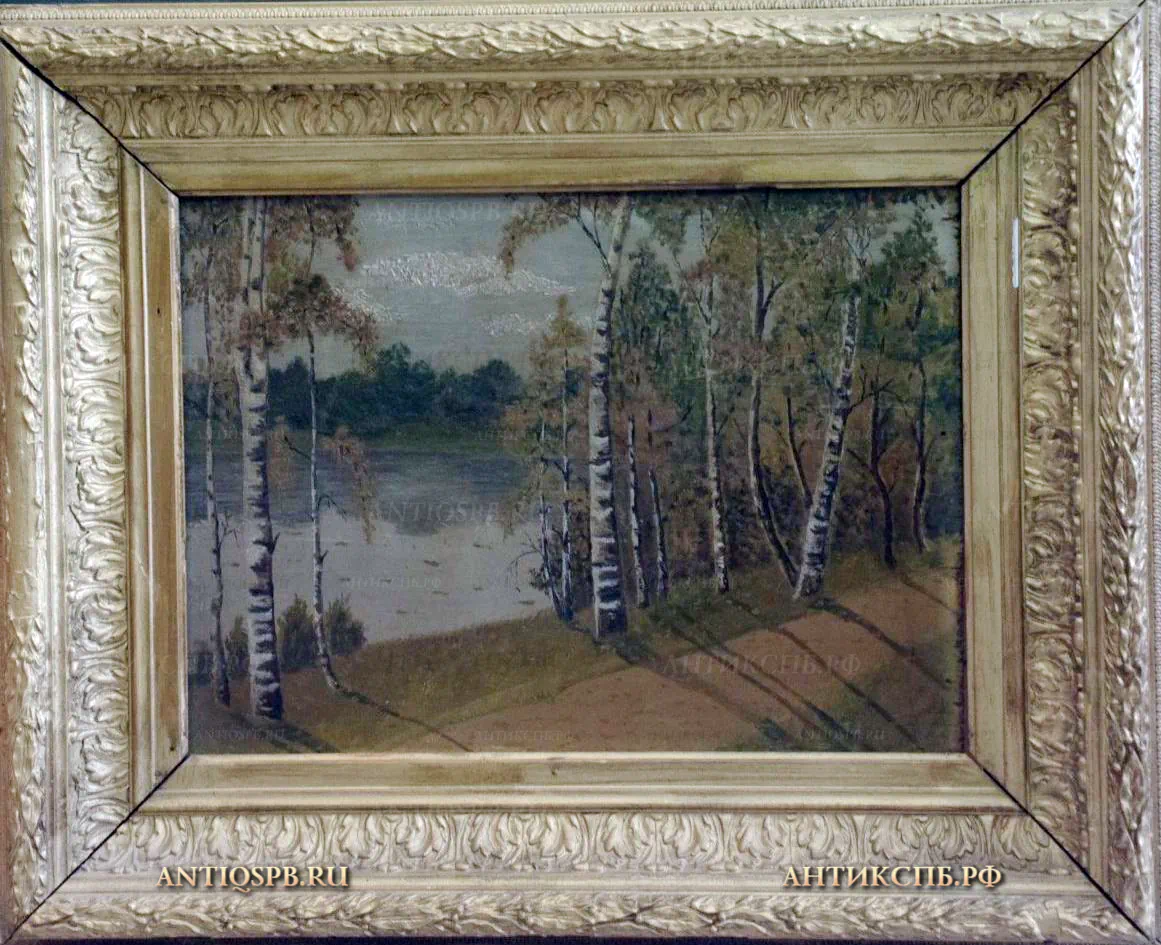 17626. Картина "Осенний пруд". 