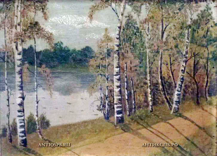 17626. Картина "Осенний пруд". 