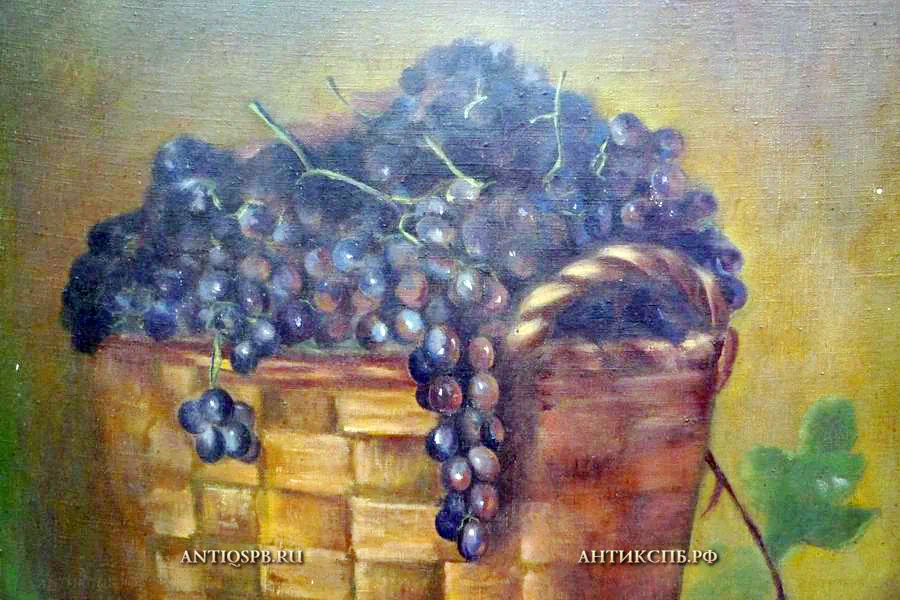 2358. Картина "Натюрморт". Холст, масло. Перв. пол. ХХ в.