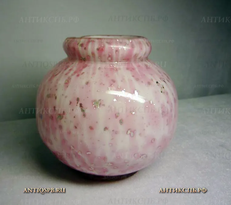 Вазочка старинная цветное стекло. Нач. ХХ века. Европа. №8441