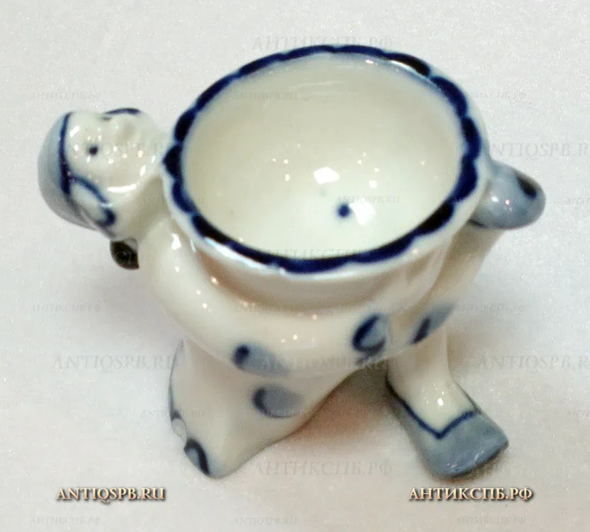 Солонка фарфоровая "Скоморох". СССР. Вт. пол. ХХ века. №8644