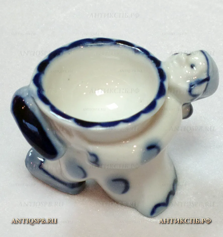 Солонка фарфоровая "Скоморох". СССР. Вт. пол. ХХ века. №8644