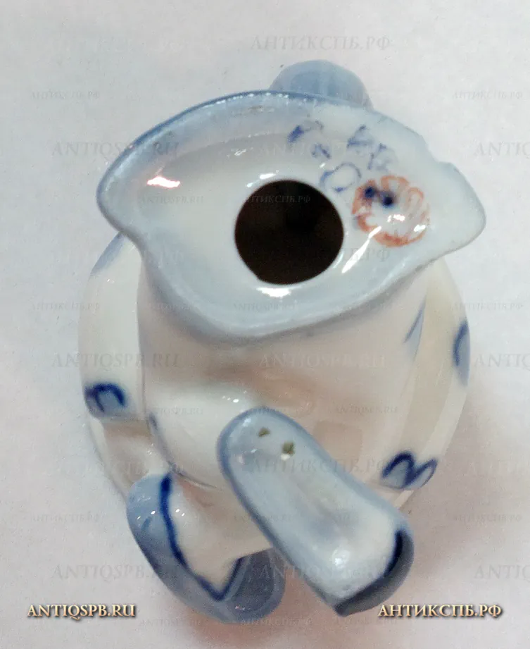 Солонка фарфоровая "Скоморох". СССР. Вт. пол. ХХ века. №8644